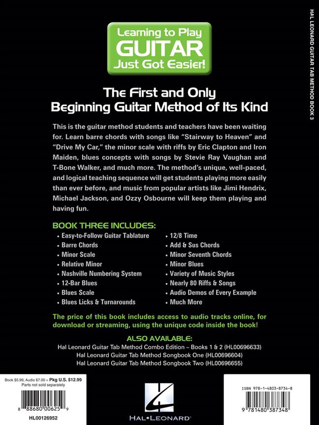 Hal Leonard guitar TAB method book 3